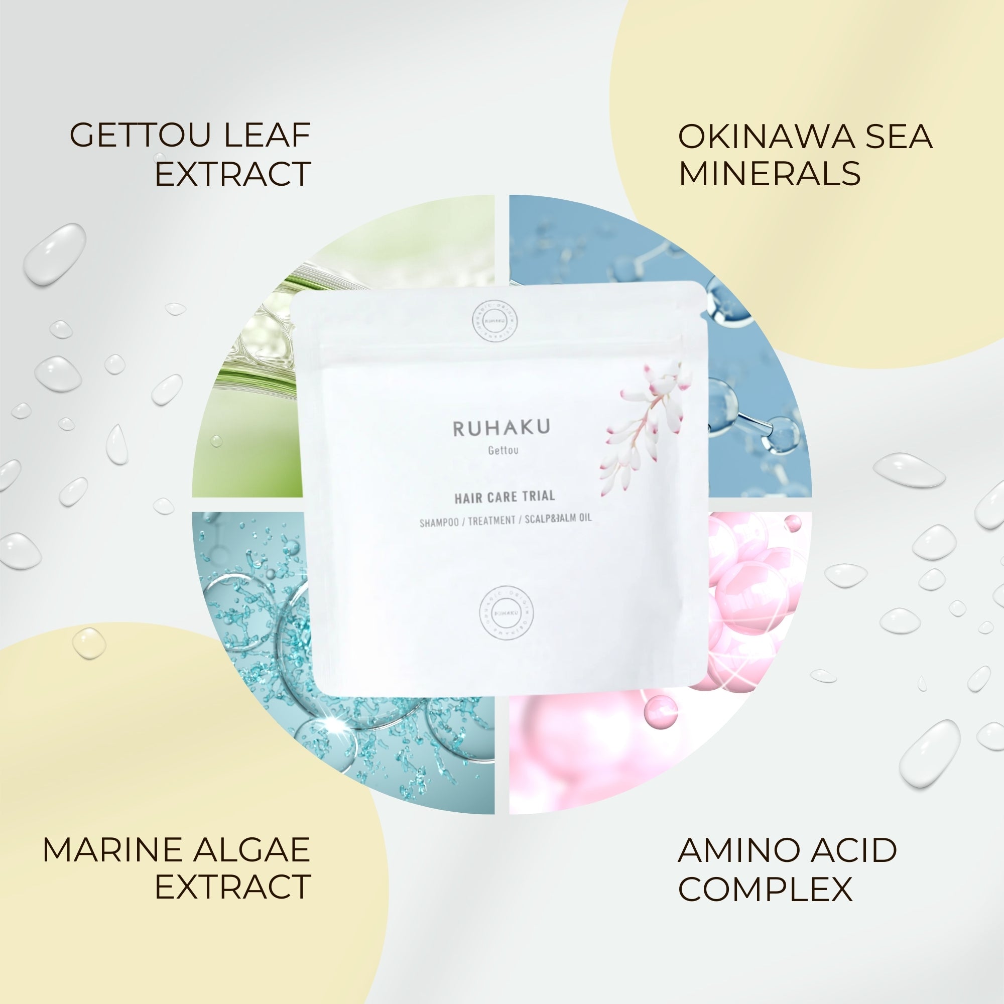 RUHAKU Talasso Hair Care Trial Set