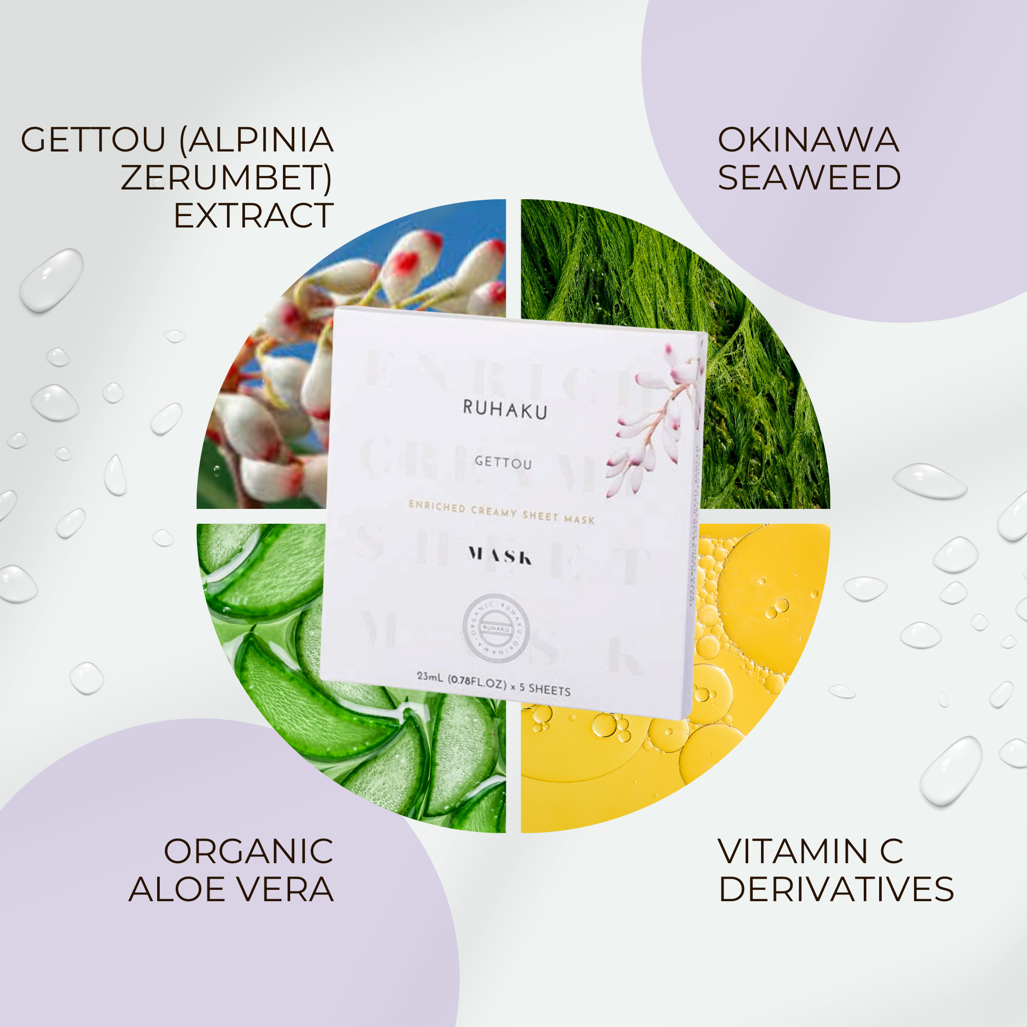 RUHAKU Organic Gettou Sheet Mask